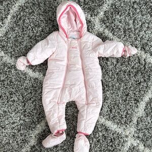 BOSS Pink Baby Snowsuit